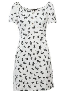 Maje Paros Roseline Floral Print Mini Dress FR 34 XS